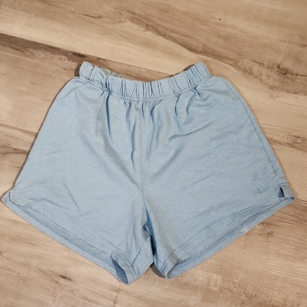 Adidas Blue Athletic Shorts Lightweight Elastic Waist